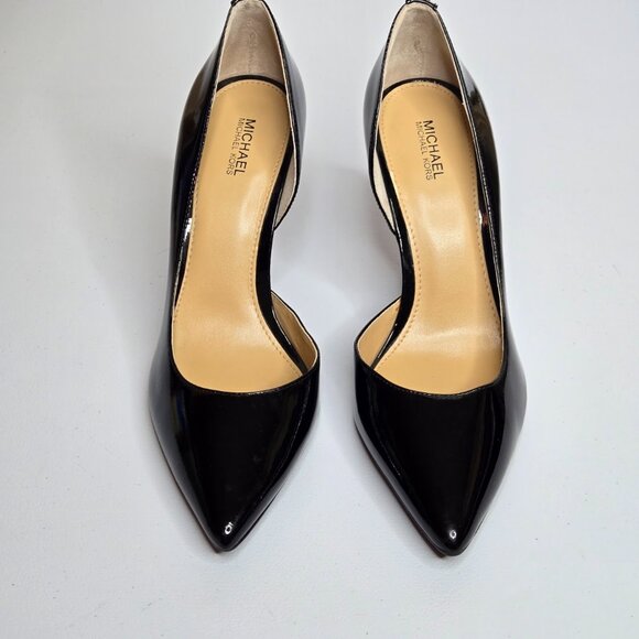 Michael Kors Black Patent Leather Nathalie Flex 4" Pump Pointy Toe Shoe Sz 8.5 - Picture 6 of 12